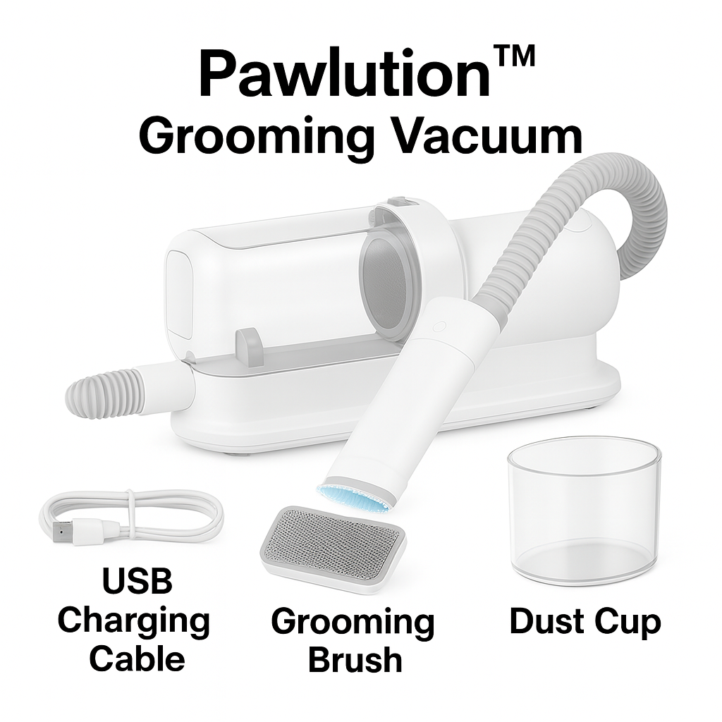 Pawlution™ 5-in-1 Dog Grooming Vacuum & Pet Deshedding Kit